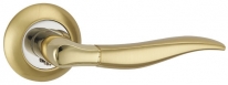 Ручка дверная на круглой розетке Punto Pelican Tl Sg/Gp-4 Золото матовое/Золото
