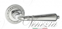 Ручка дверная на круглой розетке Venezia Vignole D2 Хром полированный