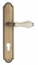 Ручка дверная на планке под цилиндр Venezia Colosseo белая керамика паутинка CYL PL98 матовая бронза