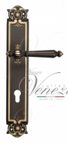Ручка дверная на планке под цилиндр Venezia Pellestrina CYL PL97 темная бронза