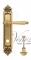 Ручка дверная на планке с фиксатором Venezia Pellestrina WC-2 PL96 французское золото + коричневый