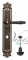 Ручка дверная на планке с фиксатором Venezia Pellestrina WC-2 PL97 темная бронза