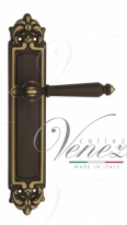 Ручка дверная на планке проходная Venezia Pellestrina PL96 темная бронза