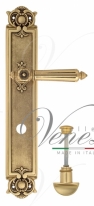 Ручка дверная на планке проходная Venezia Castello WC-2 PL97 французское золото + коричневый