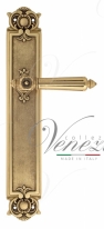 Ручка дверная на планке под цилиндр Venezia Castello PL97 французское золото + коричневый