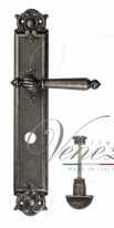 Ручка дверная на планке под цилиндр Venezia Pellestrina WC-2 PL97 античное серебро