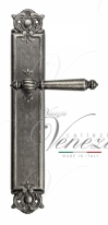 Ручка дверная на планке под цилиндр Venezia Pellestrina PL97 античное серебро