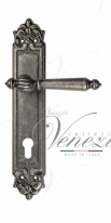 Ручка дверная на планке Venezia Pellestrina CYL PL96 античное серебро
