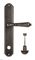 Ручка дверная на планке под цилиндр Venezia Vignole WC-1 PL02 античное серебро