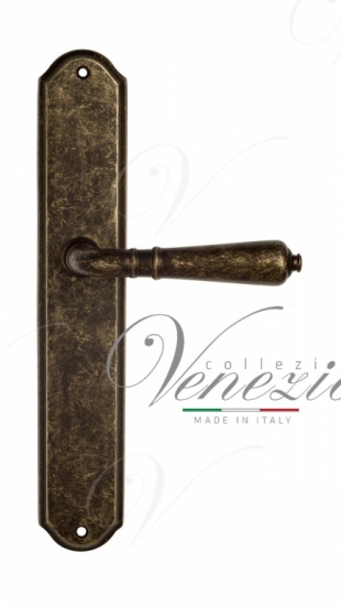 Ручка дверная на планке под цилиндр Venezia Vignole PL02 античная бронза
