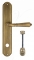 Ручка дверная на планке под цилиндр Venezia Vignole WC-1 PL02 матовая бронза