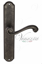Ручка дверная на планке проходная Venezia Vivaldi PL02 античное серебро