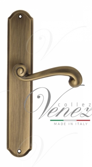 Ручка дверная на планке проходная Venezia Carnevale PL02матовая бронза