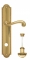 Ручка дверная на планке с фиксатором Venezia Carnevale WC-2 PL98 полированная латунь