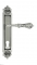 Ручка дверная на планке под цилиндр Venezia Monte Cristo CYL PL96 натуральное серебро + черный