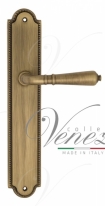 Ручка дверная на планке проходная Venezia Vignole PL98 матовая бронза