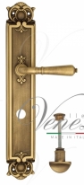 Ручка дверная на планке с фиксатором Venezia Vignole WC-2 PL97 матовая бронза