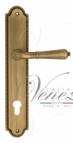 Ручка дверная на планке под цилиндр Venezia Vignole CYL PL98 матовая бронза