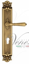 Ручка дверная на планке под цилиндр Venezia Vignole CYL PL97 матовая бронза