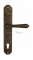Ручка дверная на планке под цилиндр Venezia Vignole CYL на планке PL02 античная бронза