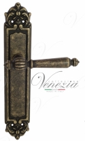 Ручка дверная на планке проходная Venezia Pellestrina PL96 античная бронза