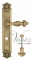 Ручка дверная на планке с фиксатором Venezia Lucrecia WC-2 PL97 французское золото + коричневый
