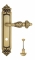 Ручка дверная на планке с фиксатором Venezia Lucrecia WC-2 PL96 французское золото + коричневый