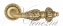 Ручка дверная на круглой розетке Venezia Lucrecia D2 Золото французское + коричневый