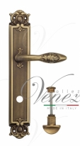Ручка дверная на планке с фиксатором Venezia Casanova WC-2 PL97 матовая бронза