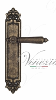Ручка дверная на планке проходная Venezia Castello PL96 античная бронза
