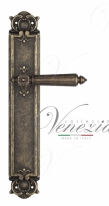 Ручка дверная на планке проходная Venezia Castello PL97 античная бронза