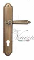 Ручка дверная на планке под цилиндр Venezia Castello CYL PL98 матовая бронза