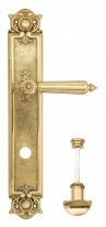 Ручка дверная на планке с фиксатором Venezia Castello WC-2 PL97 полированная латунь