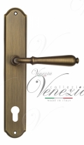 Ручка дверная на планке под цилиндр Venezia Classic CYL PL02 матовая бронза