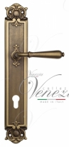 Ручка дверная на планке под цилиндр Venezia Classic CYL PL97 матовая бронза