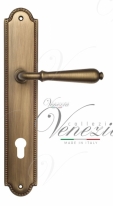 Ручка дверная на планке под цилиндр Venezia Classic CYL PL98 матовая бронза