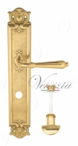 Ручка дверная на планке с фиксатором Venezia Classic WC-2 PL97 полированная латунь