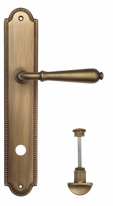 Ручка дверная на планке с фиксатором Venezia Classic WC-2 PL98 матовая бронза