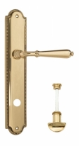 Ручка дверная на планке с фиксатором Venezia Classic WC-2 PL98 полированная латунь