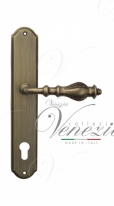 Ручка дверная на планке под цилиндр Venezia Gifestion CYL PL02 матовая бронза