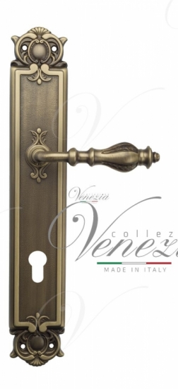 Ручка дверная на планке под цилиндр Venezia Gifestion CYL PL97 матовая бронза