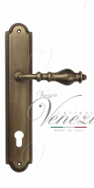 Ручка дверная на планке под цилиндр Venezia Gifestion CYL PL98 матовая бронза