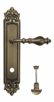Ручка дверная на планке с фиксатором Venezia Gifestion WC-2 PL96 матовая бронза