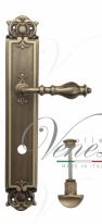 Ручка дверная на планке с фиксатором Venezia Gifestion WC-2 PL97 матовая бронза
