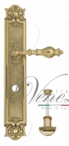 Ручка дверная на планке с фиксатором Venezia Gifestion WC-2 PL97 полированная латунь