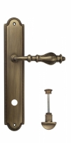 Ручка дверная на планке с фиксатором Venezia Gifestion WC-2 PL98 матовая бронза
