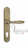 Ручка дверная на планке под цилиндр Venezia Pellestrina CYL PL02 матовая бронза