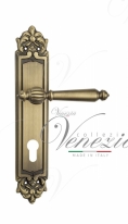 Ручка дверная на планке под цилиндр Venezia Pellestrina CYL PL96 матовая бронза
