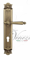 Ручка дверная на планке под цилиндр Venezia Pellestrina CYL PL97 матовая бронза