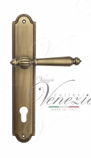 Ручка дверная на планке под цилиндр Venezia Pellestrina CYL PL98 матовая бронза